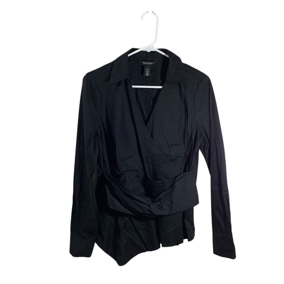 White House Black Market Tops - White House Black Market Draped Wrap-Style Blouse